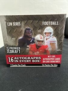 2021 Sage Football Premier Draft LOW Series Factory Sealed HOBBY Box-16 AUTOS