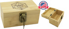 Vintage Lockable Decorative Bamboo Storage Box with Lid - Small Wooden Keepsake
