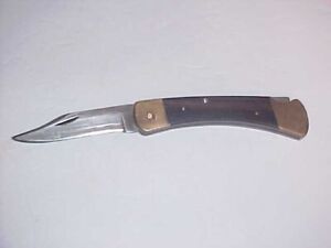 New ListingBuck USA 110 Ebony Folding Hunter Knife