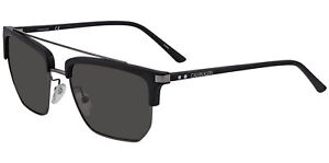 Calvin Klein Men's Matte Black Geometric Brow-Line Sunglasses - CK19301S-001