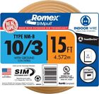 Electrical Wire Romex 10-3 NM-B W/G 15 ft(CUT FROM A SPOOL) by SOUTHWIRE COMPANY
