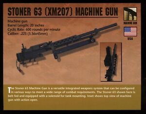 Stoner 63 (XM207) Machine Gun Atlas Classic Firearms Card