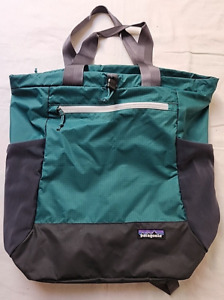 Patagonia Ultralight Black Hole Tote Pack Bag Backpack Green & Black