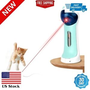 Automatic Cat Laser Toy, Interactive Cat Toys for Indoor Cats/Dogs (Light green)