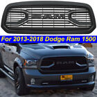Front Grille For 2013-2018 Dodge Ram 1500 Big Horn Bumper Hood Grill Matte Black