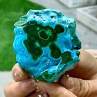182g Natural chrysocolla/Malachite transparent cluster rough mineral sample