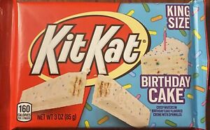 Kit Kat BIRTHDAY CAKE Bar Crisp Wafers With Sprinkles 3 Oz Candy Bar - KING SIZE
