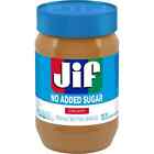 Jif No Added Sugar Creamy Peanut Butter Spread 33.5 Oz. - Smooth Creamy Texture