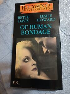 New ListingOf Human Bondage VHS Tape Bette Davis Leslie Howard 1985 Hollywood Movie Greats