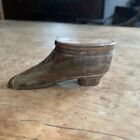 Lovely Vintage Antique Wooden Shoe Snuff Box w/ Lift off Top FREE SHIPPING!