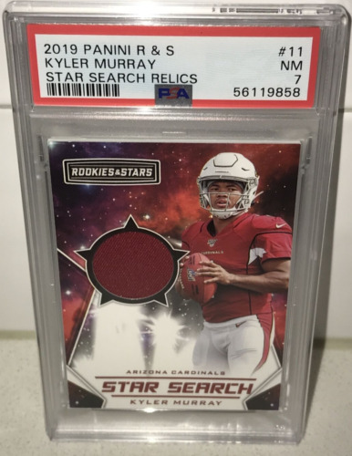KYLER MURRAY 2019 Panini Playoff Football Turning Pro RC ROOKIE Patch Relic PSA