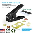 Carbon Steel Guitar Pick Punch DIY Hole Punch Plastic Card Cutter + 2 Cut Boards