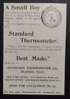 1894 Standard Thermometer Co. Advertisement Peabody, Mass.
