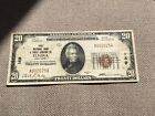 $20 national bank note Elmira New York 1929 no tears or Pin Holes
