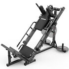 Leg Press Hack Squat Machine Combo Adjustable Leg Exercise Machine for Home Gym