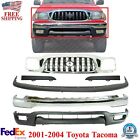 Front Bumper Chrome + Valance + Filler + Grille For 2001-2004 Toyota Tacoma (For: 2003 Toyota Tacoma)