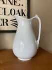 Antique White Ironstone Pitcher - early Mellor, Taylor & Co. 1880s Lovely! 12.5