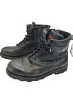 Harley Davidson Mens Size 13 Boots Motorcycle Biker Lace Zipper Man made Leather
