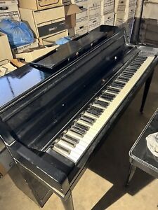 Vintage Wurlitzer Upright Piano Black Working Condition W/ Bench