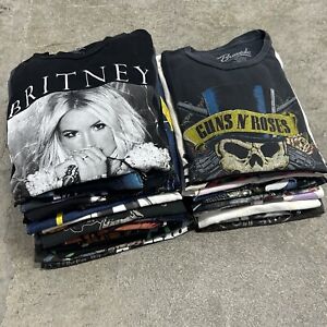 Lot Of 40 Vintage Retro 00s Modern Band Tee T Shirt Bundle Wholesale Collection