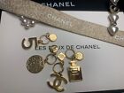 Set of 4 CHANEL Beauty VIP Gift 2023 Holiday Gold Charm Pendant Genuine New Rare