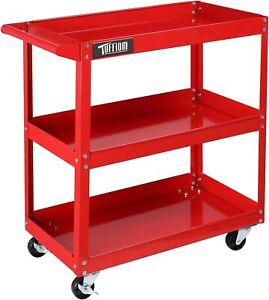3 Tier Rolling Tool Cart with Wheels 330 LBS Capacity for Mechanic, Garage