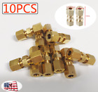 10X Brake Lines Union Brass Straight Compression Fitting Connector 3/16