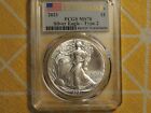 2021 $1 Type 2 American Silver Eagle PCGS MS70 FS Flag Label