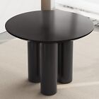 GUYII Modern Design Round Dining Table Dining Room Black Kichen Table 4-6 People