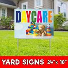 DAYCARE Yard Sign Corrugate Plastic with H-Stakes accredited kindergarten child