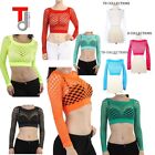 New Sexy Long Sleeve Fishnet Shirt Short Top Bathing Suit Cover Up