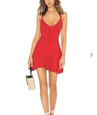 LOVERS AND FRIENDS Ken Mini Dress Red Size XS Tie Back Stretch RRP $190