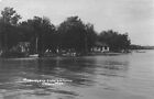 NW Cedar MI 1940s RPPC RISBRIDGERS RESORT South End of Lake Leelanau Resort Days