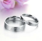 Stainless Steel Polished Heart Men's Women's Lovers Rings for Wedding Engagement