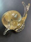 New ListingMurano Italian Art Glass Snail Gold Shell Fish Figurine Sculpture Vintage MCM