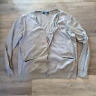 Vintage Adidas Cardigan Cotton Gray Lightweight Trifoil XL 90s Button Sweater