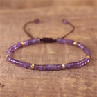Natural Amethyst Stone Dainty Bracelet Purple Healing Crystal Bracelet Gift