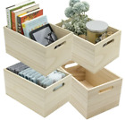 Sorbus Unfinished Wood Crates Organizer Bins Decorative Wooden Boxes 4-Pack
