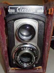 Vintage Graflex Ciro Flex TLR Camera w/ Wollensak 85mm F3.5 Lens - Rapax Shutter