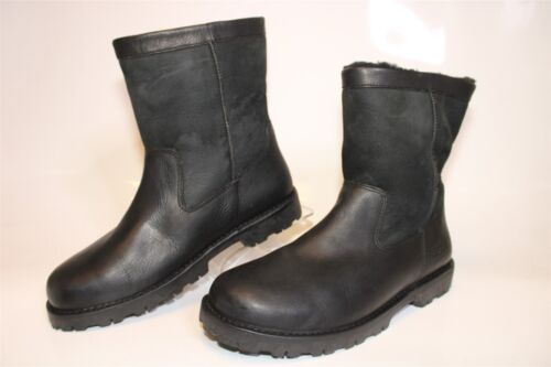 UGG Australia Beacon 5143 Mens 14 48.5 Black Leather Sheepskin Boots
