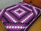 King size  machine pieced and quilted  Patchwork quilt / #NJ-86