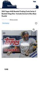 2021 Topps Series 2 Mega Box Royal Blue Parallels 256 Cards **IN HAND** Sealed