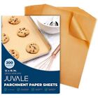 200 PCS Unbleached Precut Parchment Paper Sheet Baking Liner Non Stick, 12x16