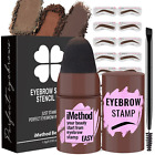 Eyebrow Stamp and Eyebrow Stencil Kit - Eyebrow Stamp and Shaping Kit for Perfec