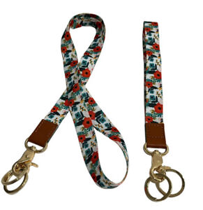 Viektery 2 Pack Wrist & Neck Lanyard for Keys, Keychain for ID Badge Holder, New