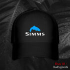New SIMMS Fishing Logo Black Hat Baseball Cap S/M and L/XL