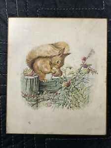 Vintage Beatrice Potter Schmid Music  Box Plays The Tale Of Squirrel Nutkin Work