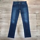 Miss Sixty Blue Low Rise Waist Straight Slim Jeans • Y2K Ring Zip Pull • 28 32