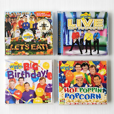 The Wiggles CD Bundle Lot of 4 CD's - Lets Eat Live Hot Potatoes Popcorn - VGC