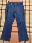Vintage Wrangler 345DEN Flared Jeans Made in USA Talon Zipper Meas. 35x31!! 3440